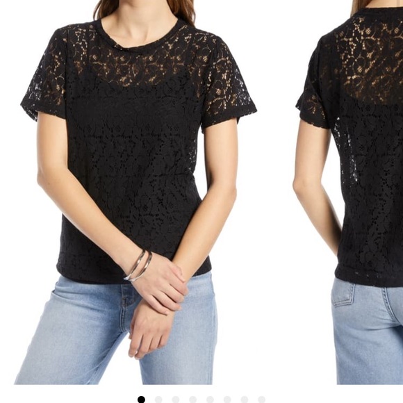 Worn once! Halogen lace top - Picture 2 of 8